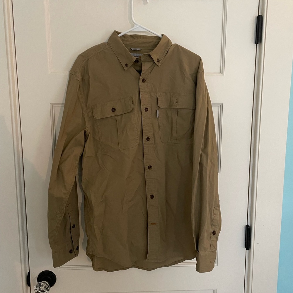 Carhartt work shirt medium beige